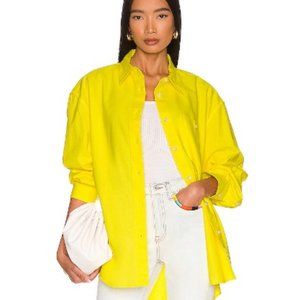 SOMETHING NAVY Classic Button Up Yellow Shirt, Sz XS - NWT